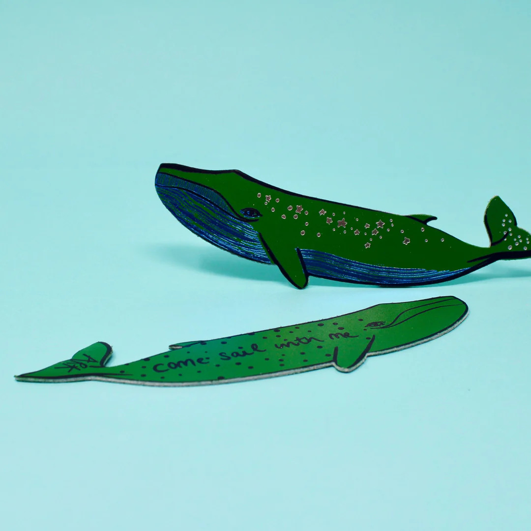 [ARK COLOUR DESIGN] Whale Bookmark_GREEN - HAGO(하고)