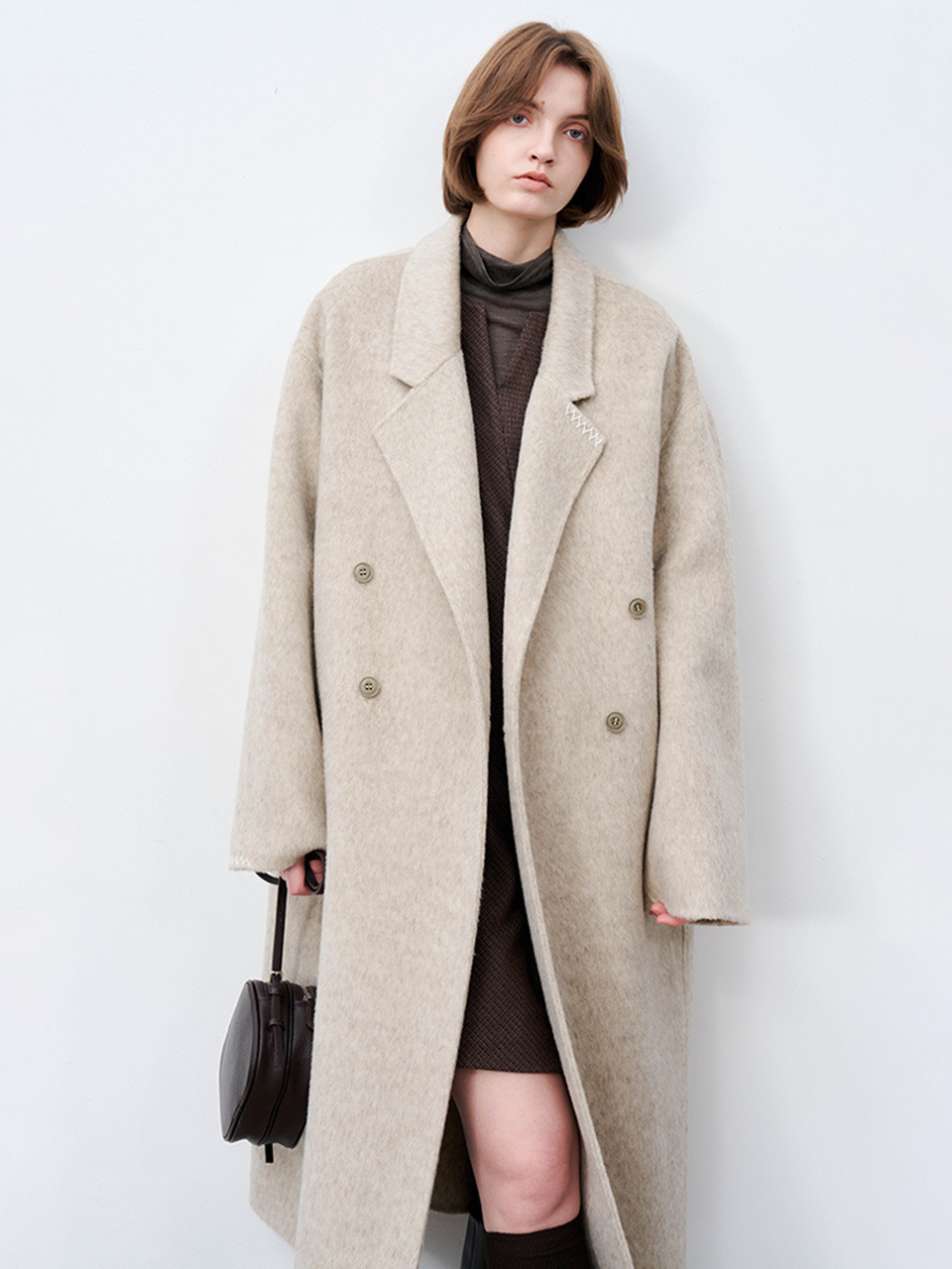 TG_Basic wool double coat_OATMEAL - HAGO(하고)