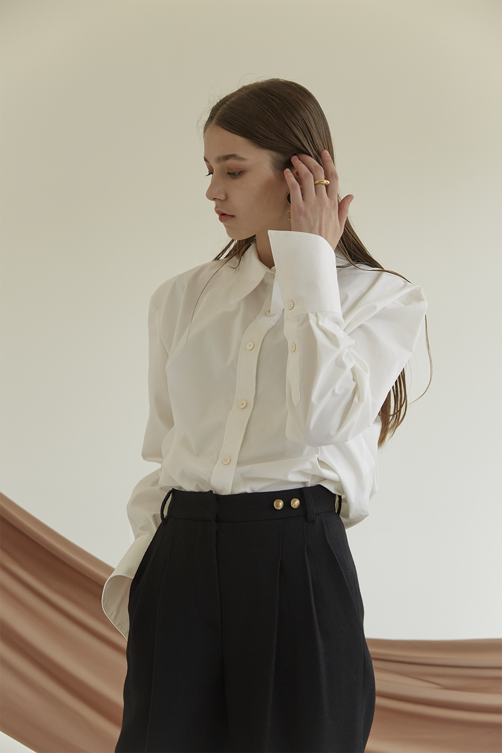 anthese claire deep point shirts, white :상세정보 - HAGO(하고)